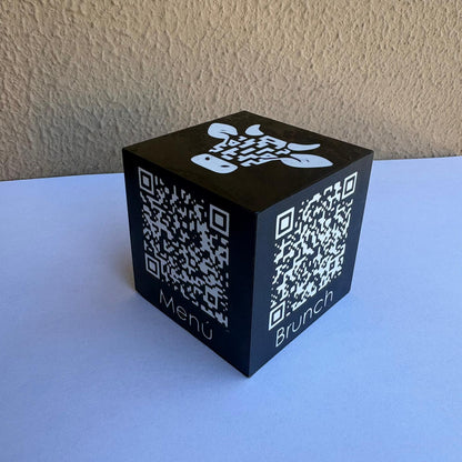 Cubo QR Multifunción - 4 códigos | Diseño Personalizado en 3D